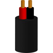 Image for Black & Red - 8.75 Amp Flat Twin Core Cable