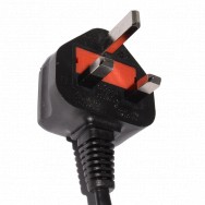 Image for 13 Amp Sleeved 3 Pin Plug - Black Rubber