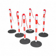 Image for Red/White Post & Chain Kit 25m