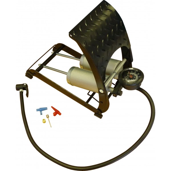 Double Barrel Foot Pump Autogem
