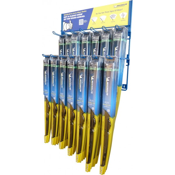 Wiper Blade Stand with 50 Pro Series wiper blades Autogem